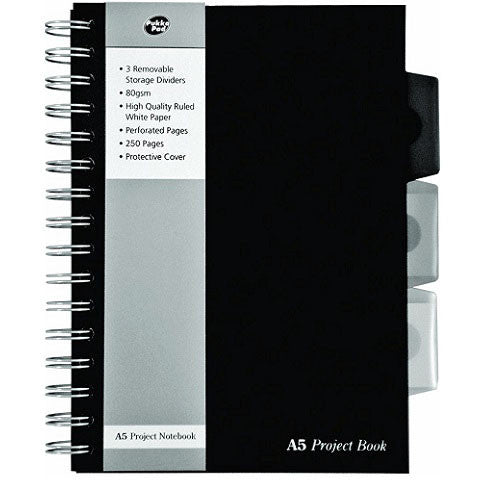 A5 Project Book with Movable Dividers